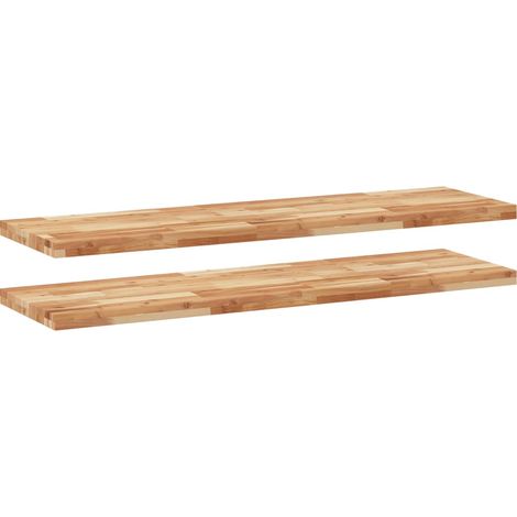 Maison Exclusive - Schweberegale 2 Stk. 160x40x4 cm Massivholz Ak