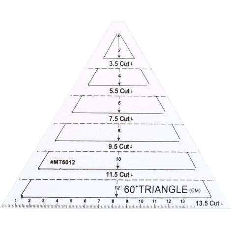 4 pièces Règles de Patchwork Acrylique pour Couture, Modèles Quilting Hexagone Triangle DIY Accessoires