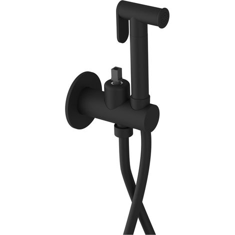 Corps de mitigeur de bidet ULTRAMIX avec douche Stop, rond, noir mat (1/2)