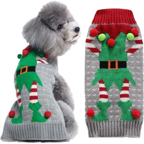(L)Pull col roulé doux et chaud pour chien (1/4)