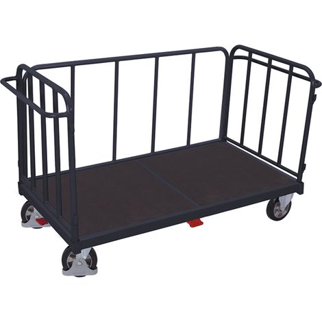 VarioFit Dreiwandwagen mit senkrechten Streben RAL 7016 (1/4)
