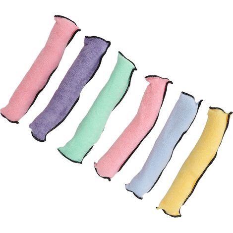 Bigoudis sans chaleur légers et portables en éponge, lot de 6 rouleaux à cheveux doux pour femmes, filles et enfants, coiffure protectrice pratique. (1/5)