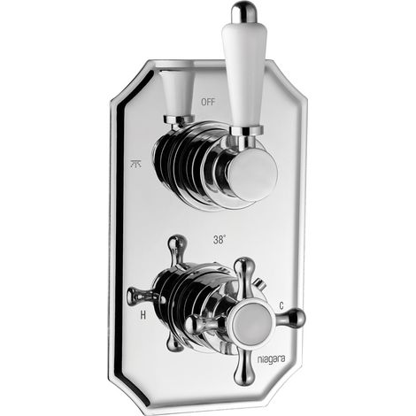 Niagara Arlington Shower Valve Concealed Traditional Chrome Thermostatic Twin