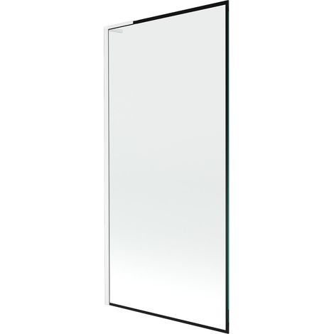 Mexen Next L paratia per vasca da bagno a 1 anta 90 x 150 cm, cornice nera, bianco - 895-090-000-03-70-20 (1/5)