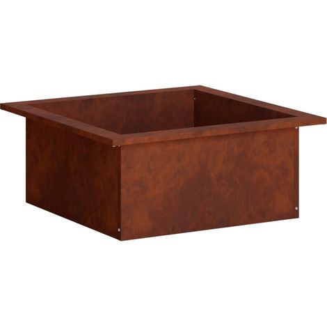 Anneau de Braise Rouillé 90 x 90 x 25 cm Acier patiné vidaXL (1/5)