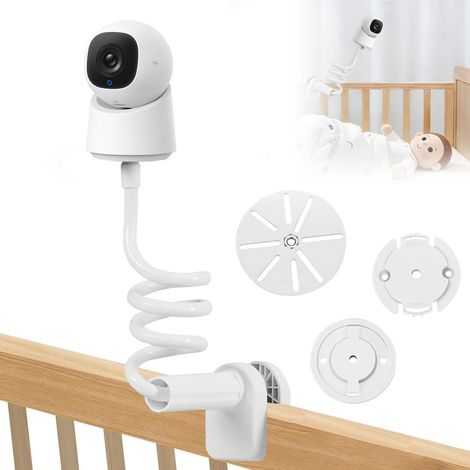 Support pour Babyphone, Flexible Support de Caméra Bébé, Suppo RT Babyphone Universel, Support de Caméra Bébé, Support Babyphone Pliable, Support pour la Plupart des moniteurs de bébé (1/5)