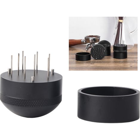 Nadel-Kaffeemaschine, Tamper, zerkleinert Klumpen, Espressomaschine, schwarz, 53 mm Nadel. (1/5)