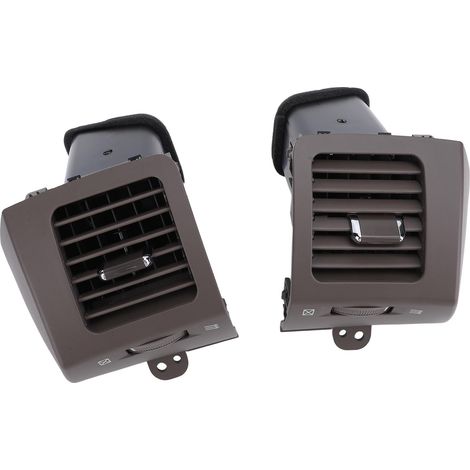 coppia di bocchette di ventilazione per auto, flusso migliorato, lato guidatore e passeggero, per cruscotto AC per Prado J120 dal 2002 al 2009, colore grigio.