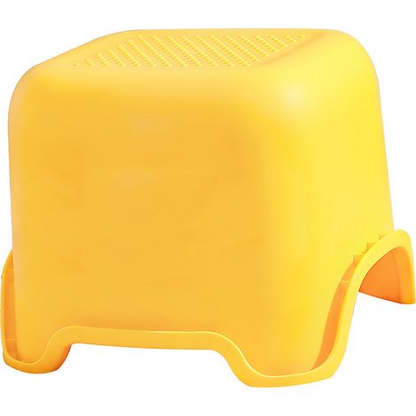Petit tabouret empilable orné d'un joli motif de canard, fabriqué en plastique épais et antidérapant, idéal pour une utilisation intérieure et extérieure, et adapté au camping. (1/5)