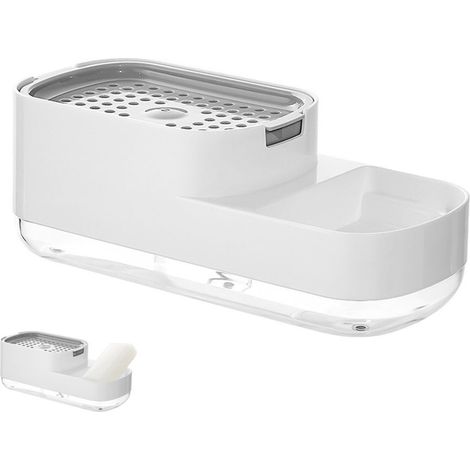 Dispenser di sapone in acciaio inox da 550 ml – Flacone per gel ricaricabile con pompa, ideale per sapone liquido, gel doccia o detersivo per piatti  Adatto per bagno e cucina. (1/4)