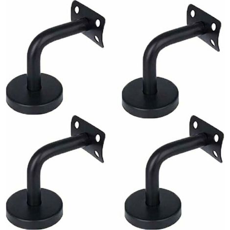 Support de Main Courante, 4 Pièces Support de Main Courante en Acier Inoxydable pour Support de Couloir de Main Courante de Mur Intérieur de Grenier Main Courante d'Escalier (60 X 60mm) (1/4)