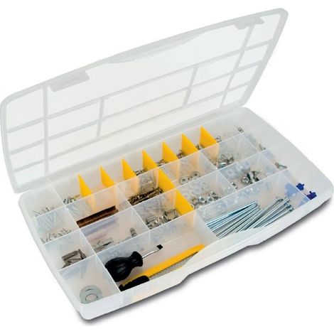 FPLUS estuche multiusos tayg 300-16 , Estuche clasificador con separadores fijos y móviles Tayg Nº300-16 realizado en polipropileno de color transparente.
- Realizado en polipropil