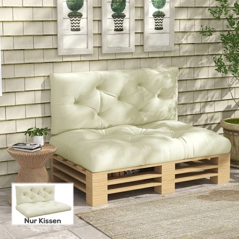 Coussin d'assise, garnissage, avec fermeture à boutons, 120 x 80 x 12 cm, blanc crème (1/5)