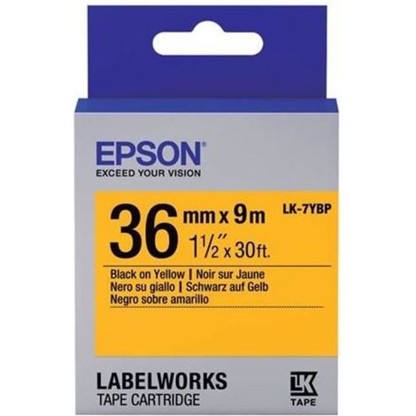 Epson LK-7YBP nastro per etichettatrice Nero su giallo (1/5)