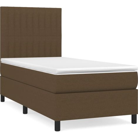 Maison Exclusive - Boxspringbett mit Matratze Dunkelbraun 80x200 (1/5)