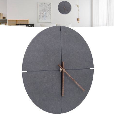 Reloj de pared [madera natural nórdica] Péndulo de cuarzo silencioso Esfera grande de 28 cm Diseño minimalista Oficina Sala de estar (1/5)