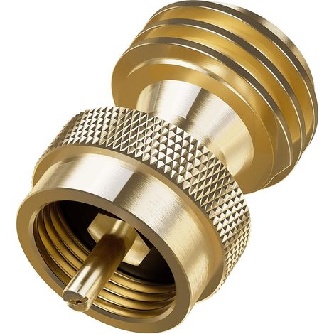 Adaptateur pour bouteille de propane avec convertisseur 1 lb à 20 lb, connecteur universel pour barbecues et réchauds de camping, noir (1/5)