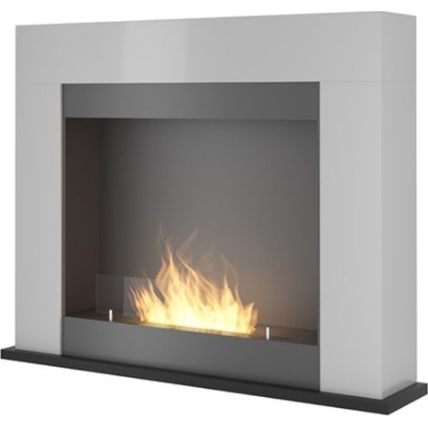SIMPLE INPORTAL 2 - Biocamino Freestanding Da Pavimento Camino A Bioetanolo con Vetro protettivo (1/4)