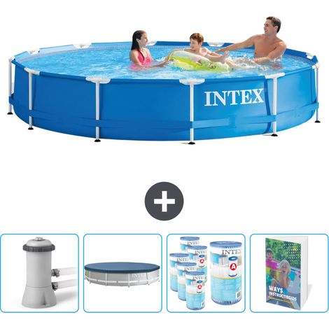 Intex Piscine Tubulaire Ronde - 366x76 cm - 5-pièces SCB127 (1/5)