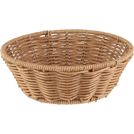 Bardusch-Corbeille ronde COVE tressée beige en polypropylène, diamètre 20 cm, hauteur 7 cm, pour pains/aliments (1/5)