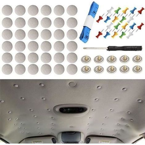 pair Lot de 60 rivets universels pour toit de voiture - En flanelle - Avec outil d\\'installation - Compatible avec toutes les voitures