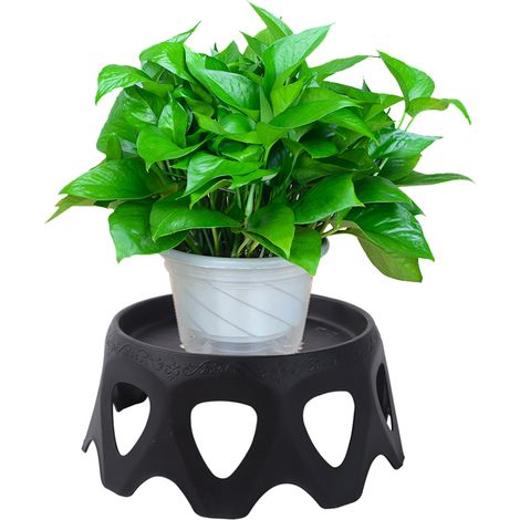 Socle pour plante jardin avec design élégant et style minimaliste - PP résine - Diamètre intérieur 21 cm/18.5 cm, Hauteur 13 cm/22 cm - Support robuste pour plantes d'intérieur et d'extérieur
