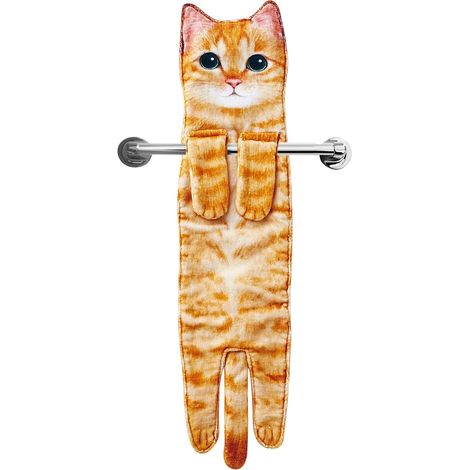 Serviettes de cuisine et de salle de bain -Motif chat-objets décoratifs -Suspension