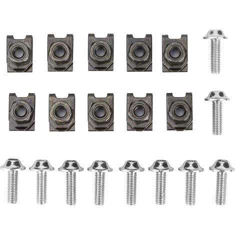 Kit de boulons de carénage de moto, 5x16MM, vis Spire, fixation de vitesse, écrou à Clip