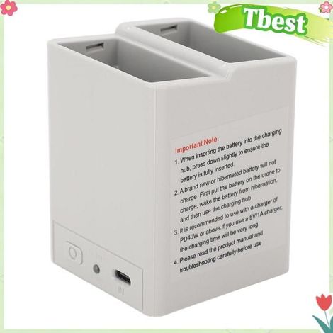 Tbest Hub de charge de batterie de drone Chargeur de Batterie Portable USB, Hub de Chargement de Batterie Portable avec jeux piece (1/5)