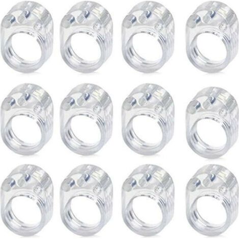 Set mit 12 transparenten PVC-Türstoppern, 17 mm Durchmesser - Crezuo