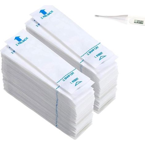 100 fundas protectoras desechables para termómetros,fundas para termómetros,tapas para sondas de termómetros digitales (1/5)