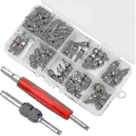 102 noyaux de soupape de conditionnement, noyaux de tige de soupape de conditionnement automobile avec outil de démontage pour réparation automobile Xgg-Ribn (1/4)