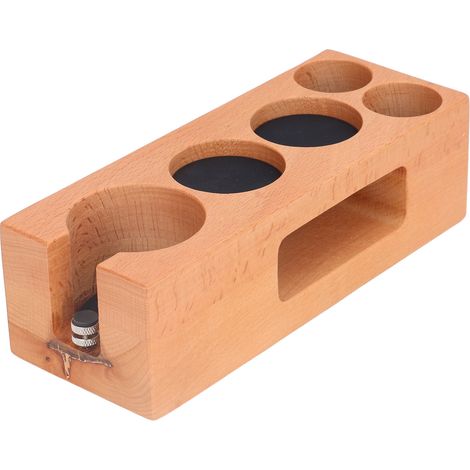 Multifunktionaler Kaffeestampferständer aus Holz, lebensmittelecht, für Kaffeeliebhaber (1/5)