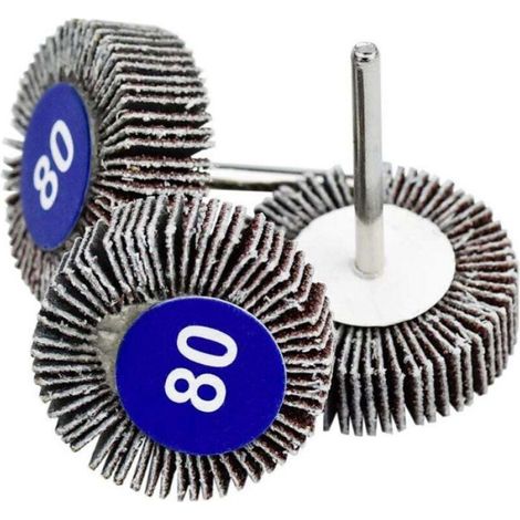 Roue À Lamelles - Grain 80 - Diamètre 32 mm - Épaisseur 11 mm - Pour Outils Rotatifs - Lot De 20 (1/4)