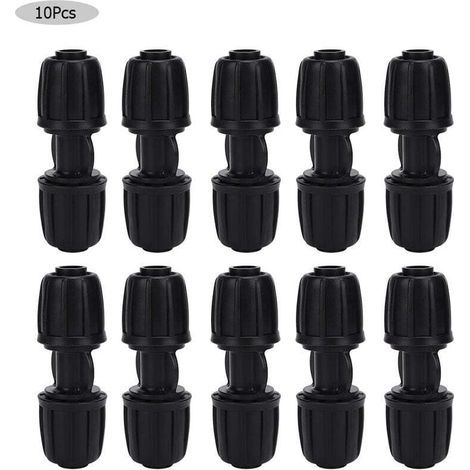 SJLERST 10 Pices Connecteur D'eau Droit Raccord D'irrigation Goutte Goutte de Jardin pour quipement D'arrosage de Tuyau PE 16mm (1/5)