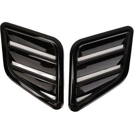 ABS-Motorhaubenentlüftungsabdeckung, 2-teilig, vordere obere Motorhaube, Ersatz-Luftauslassgitter für Ford, glänzend schwarz (1/5)