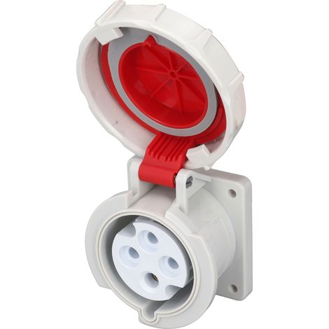 Connecteur de prise industrielle, 3 phases, 4 broches, 32A, IP67, étanche, ignifuge, dissimulé, AC380-415V