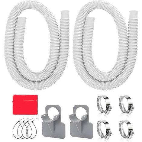 Schlauchset für Aufstellpools – Ersatzschlauch für die Poolpumpe mit Schlauchschellen, kompatibel mit weißen Intex Coleman Summer Waves Pools (1/5)