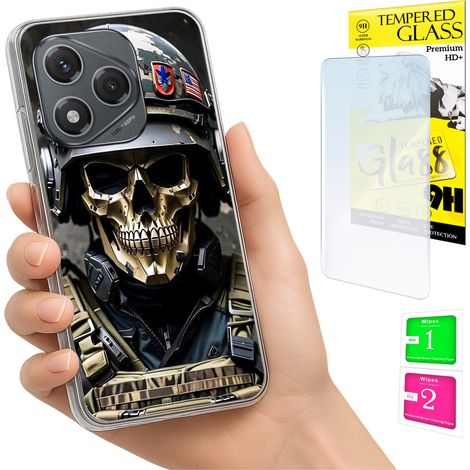 Custodia per Honor 400 Lite con cover posteriore e vetro 9H. (1/5)
