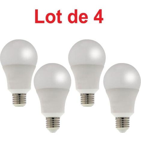 Lot de 4 Ampoules LED Standard 8,5W E27 806Lm 4000K blanc neutre