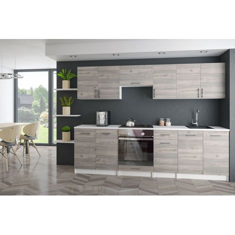 Moderne Küchenzeile LECO 240 cm in Eiche Nelson – funktionales Design für jede Küche (1/3)