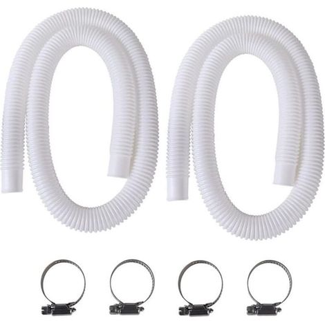 Tuyau de piscine 32 mm, 2 pièces tuyau de piscine hors sol, tuyau de remplacement de 150 cm pour Intex 330 GPH, 530 GPH et 1000 GPH (1/4)