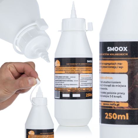 Rosfix SmooX – Premium Schmieröl für Farbspritzgeräte  250 ml, verlängert Lebensdauer & korrosionsbeständig  Für Graco, Rosfix, Wagner  Schmierölkategorie