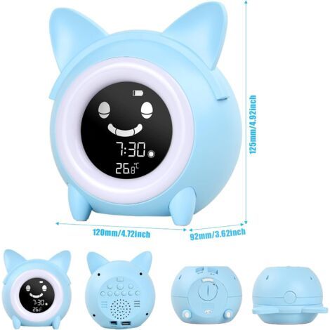 Sveglia digitale educativa per bambini con luci notturne, 5 colori, ideale per ragazze e ragazzi (1/4)