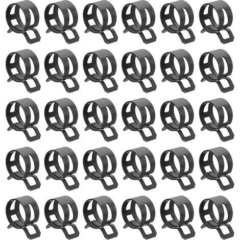 30pcs Collier A Ressort Type Bande 19mm Collier Pour Tube Noir (1/5)