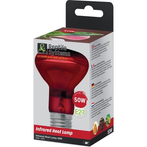 Reptile Systems - Infrared Heat Lamp, E27 Infrarot Wärmelampe - 50W (1/2)