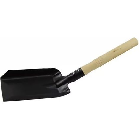 Pelle à poussière en à Manche en Bois (Petite pelle carrée noire) (1/2)