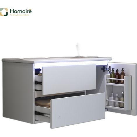 Flur- Garderobenschrank weiß aus MDF 91 x 46.5 x 50.5 cm HOMAIRE (1/5)