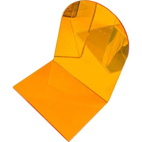 Dicke, rutschfeste, transparente Acryl-Buchstützen in L-Form für Büroregale und Bücheraufbewahrung – Charmantes Orange (1/5)