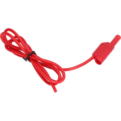 Bananenstecker-Messleitungen-Set, sicherer Typ, Stecker auf Stecker, elektrisches Multimeter-Set J.70016, 4 mm, rot (1/5)